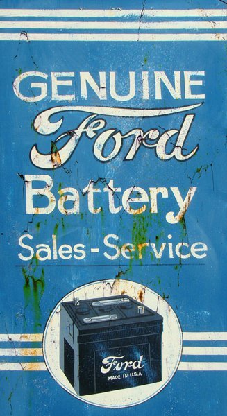 Genuine Ford Battery Sales-Service Sign