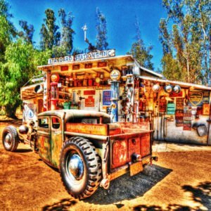 Grumps Shop Truck Gas Station, Rear