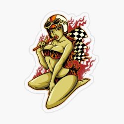 Nostalgic Drags Hot Rod Pin-Up