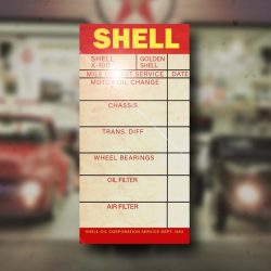 Shell Service Record Decal 