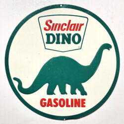 Sinclair Dino Gasoline Embossed Sign