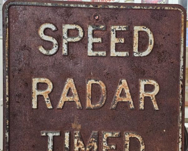 Speed Radar Timed, Embossed Top