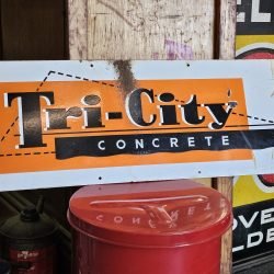Tri-City Concrete Porcelain Sign