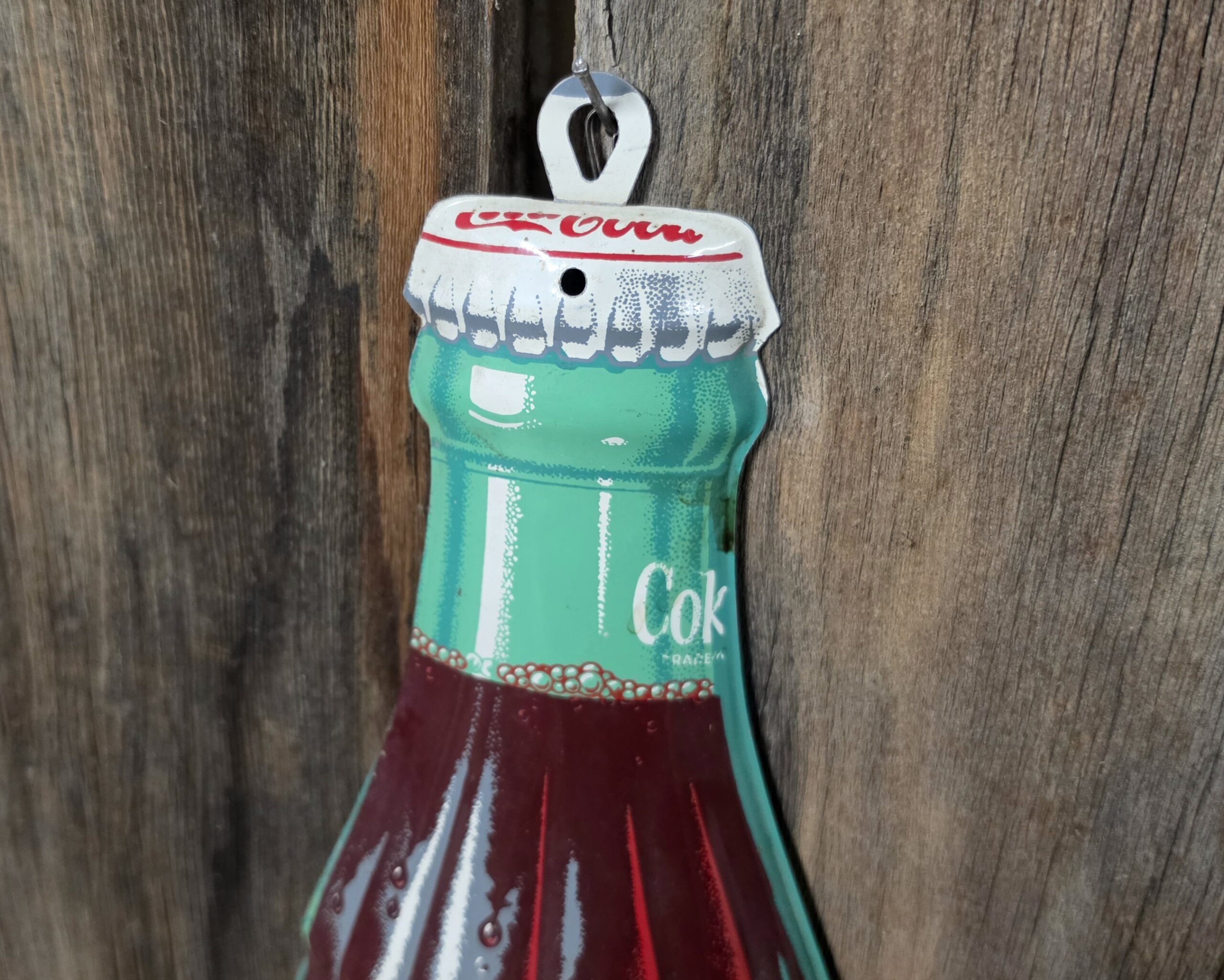 Coca-Cola Bottle Metal Thermometer - Image 2