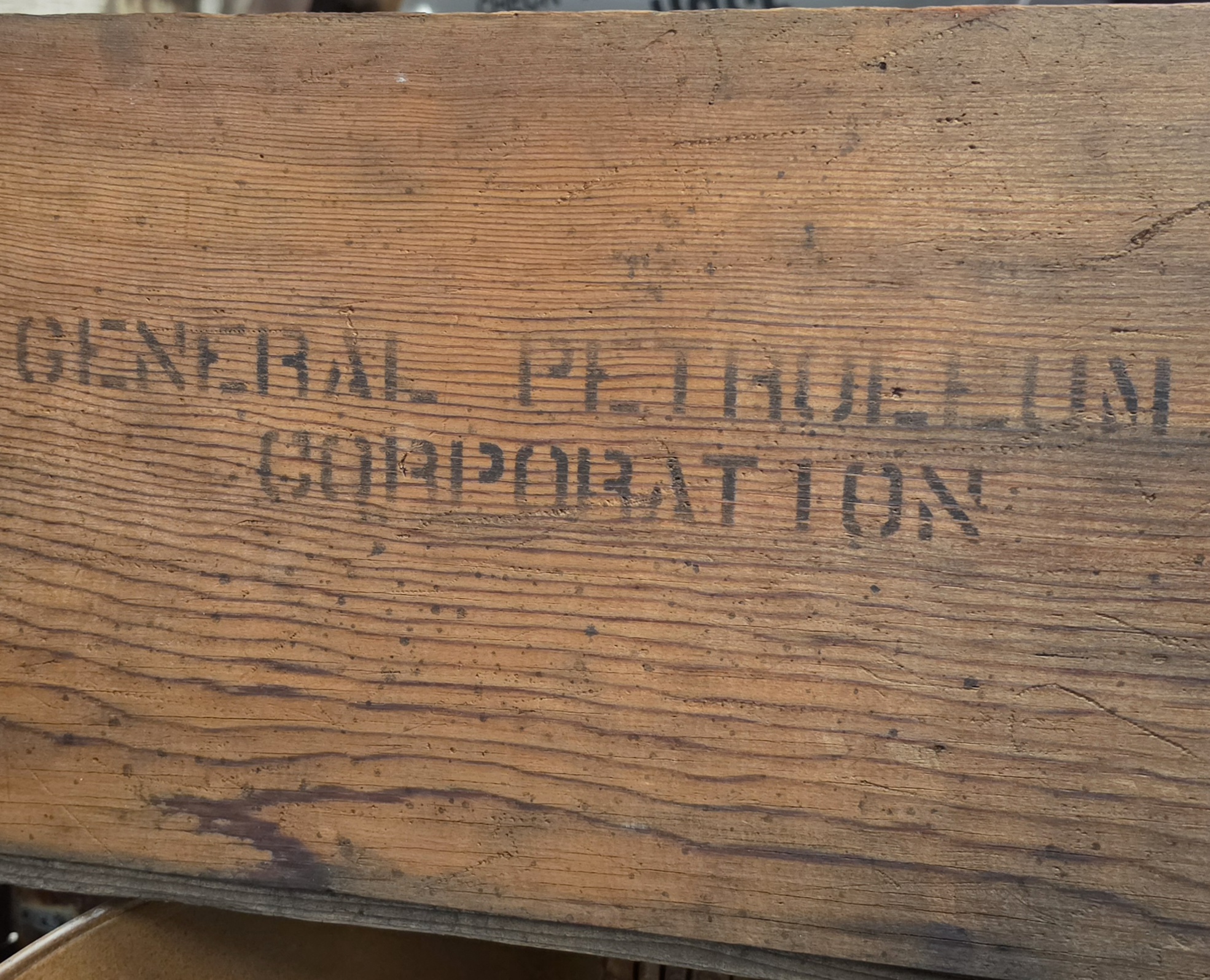 General Petroleum Shipping Crate Wood Stencil