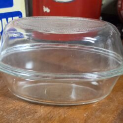 Glasbake Clear Glass Oval Casserole Dish 