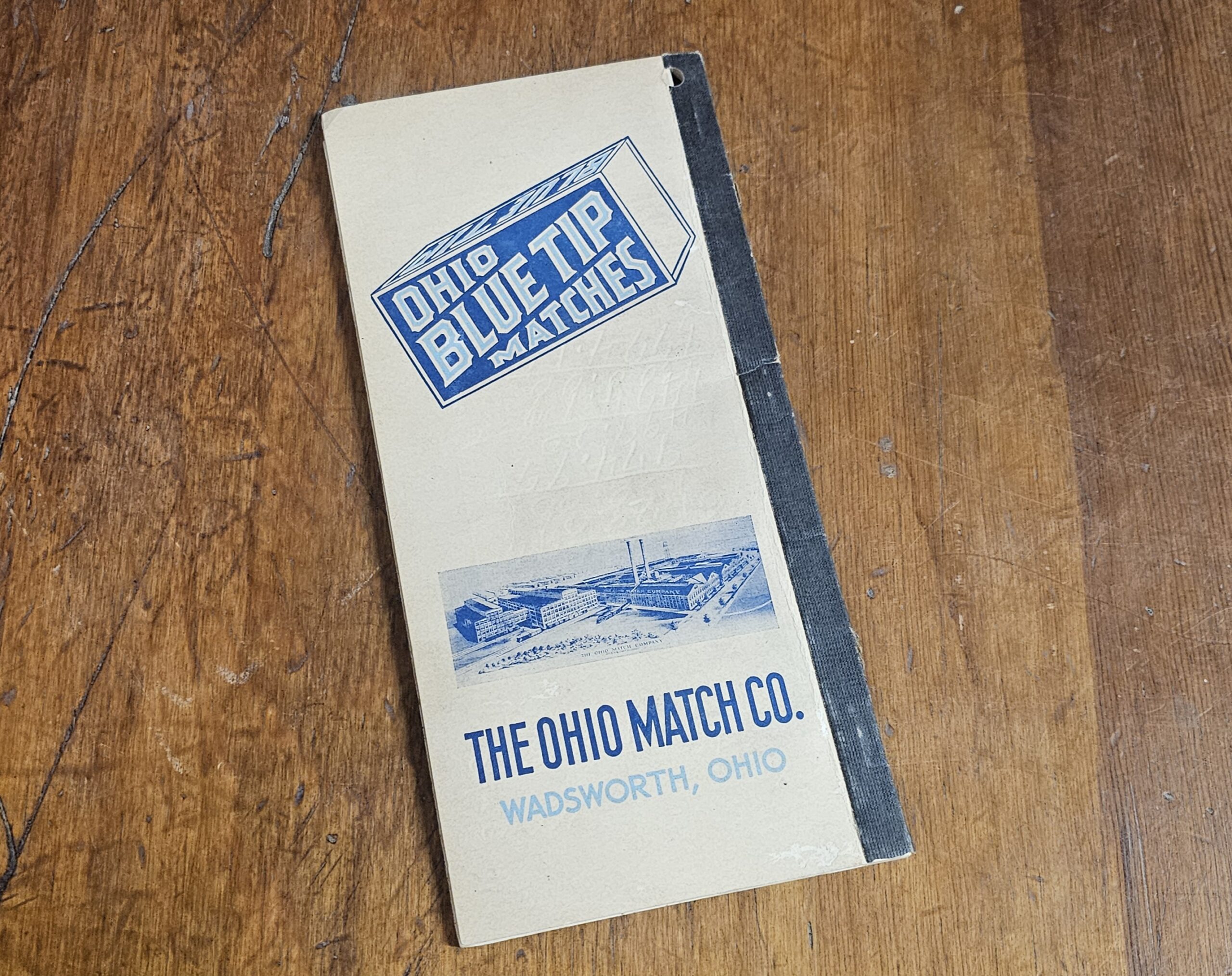 Ohio Blue Tip Matches Want List Booklet Back