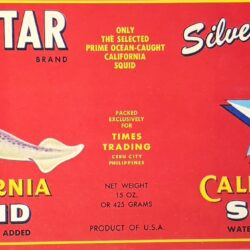 Silver Star California Squid Label