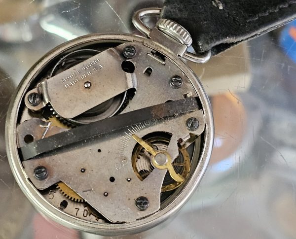 Westclox Bulls Eye Pocket Watch With Ford Fob Inside