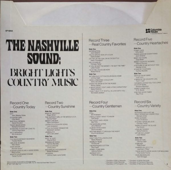 Nashville Sound Bright Lights Country Music Box Set 