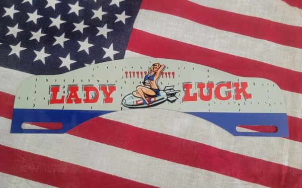 Lady Luck Bomber License Plate Topper