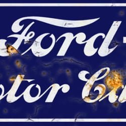 Follow The Ford Motor Cars Sign