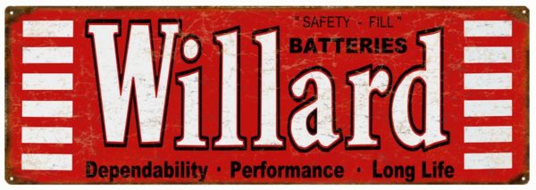 Vintage Willard Battery Sign