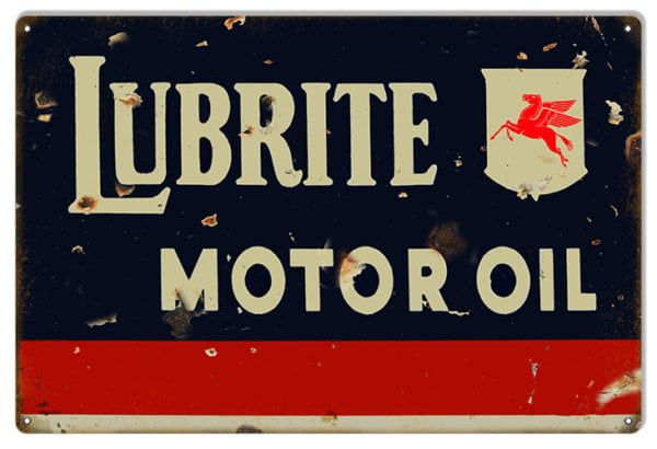 Lubrite Motor Oil Sign