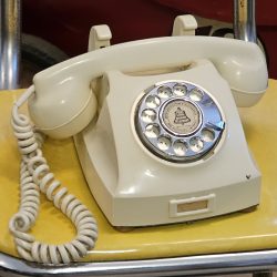Rotary Dial Bakelite Telephone Ivory