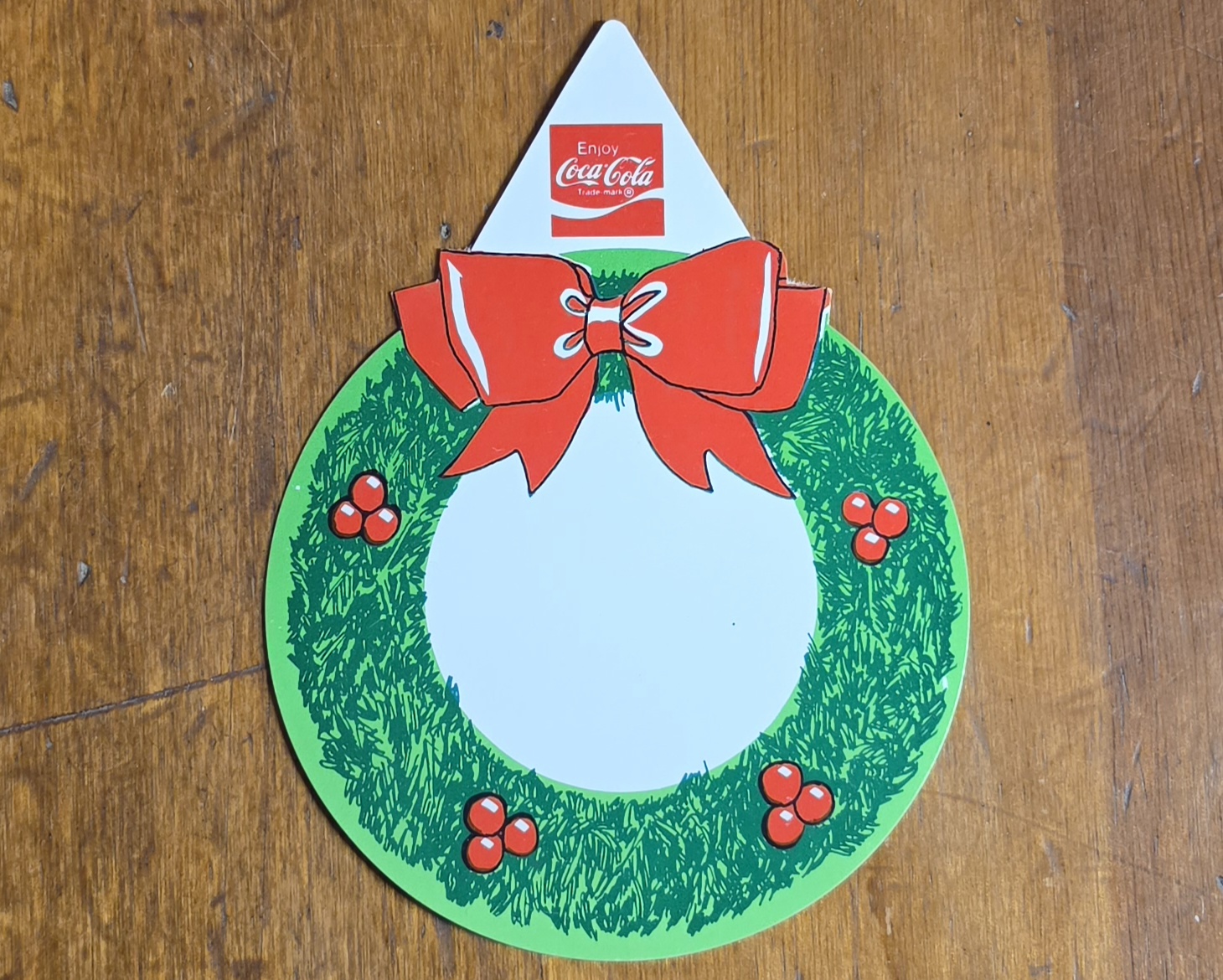 Enjoy Coca-Cola Christmas Wreath Tag