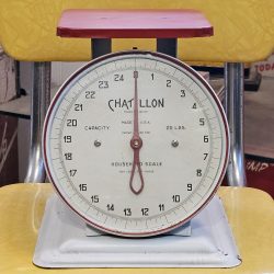 Chatillion Red White Kitchen Scale 25LB