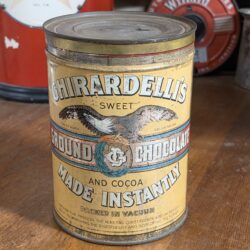 Ghirardellis Sweet Ground Chocolate Cocoa Tin