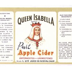 Queen Isabella Apple Cider Bottle Label