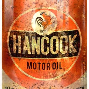 Vintage Hancock Motor Oil Can Cutout