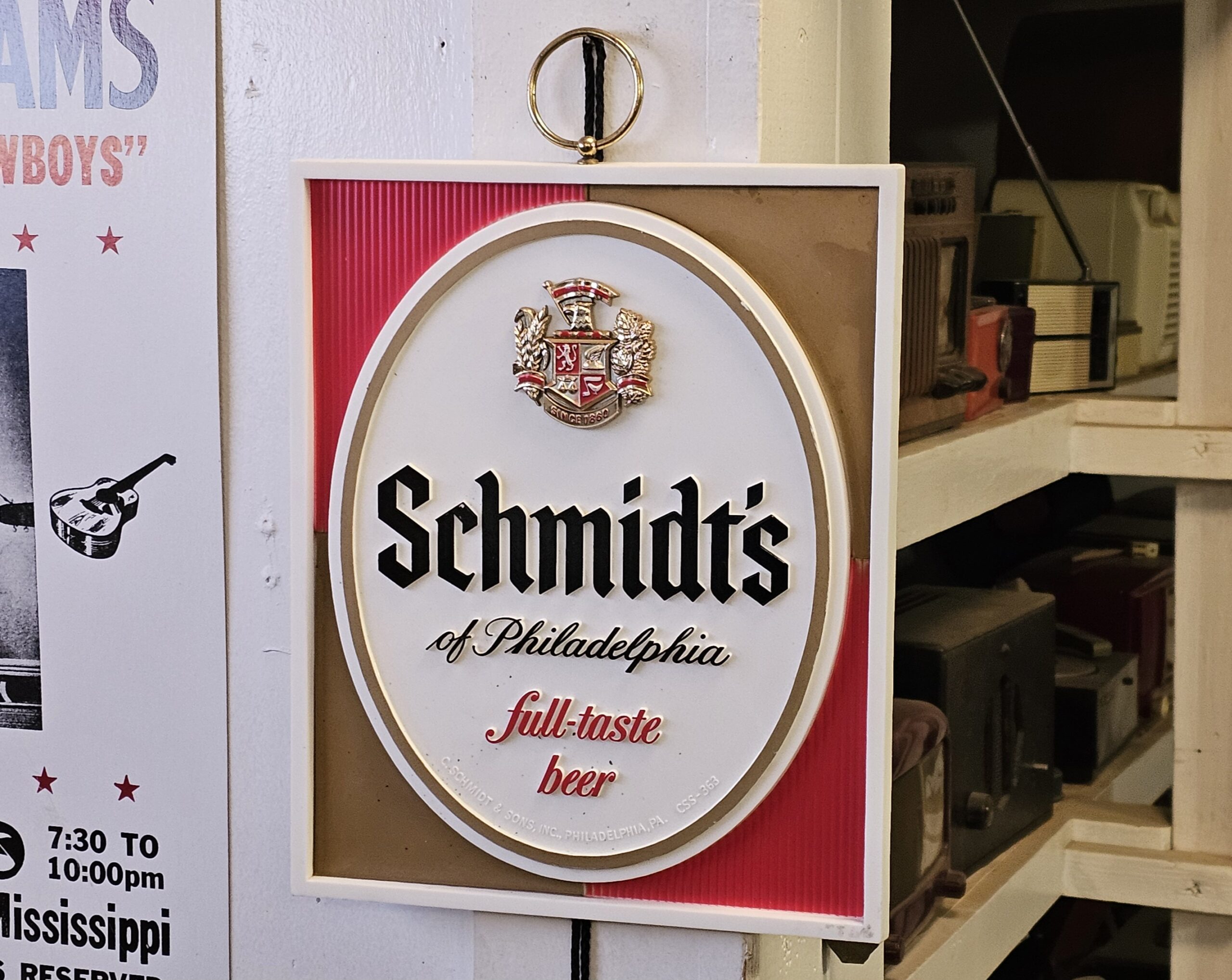 Schmidts Of Philadelphia Full-Taste Beer Sign