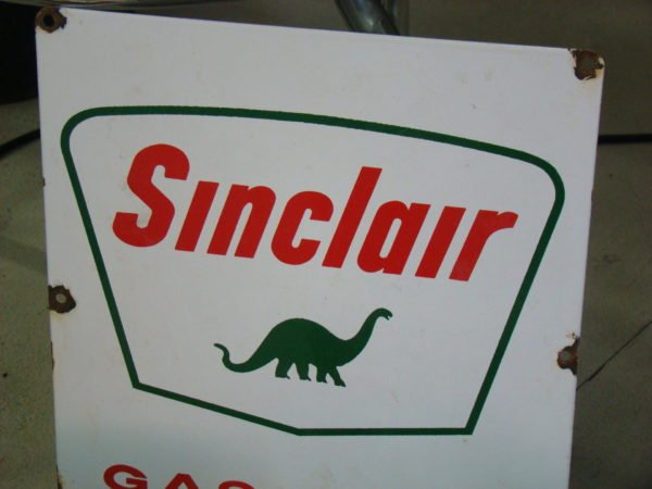 Sinclair Gasoline Porcelain Sign Top