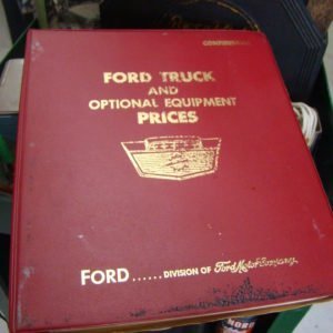 Ford Truck And Optional Equipment Confidential Dealer Price Book