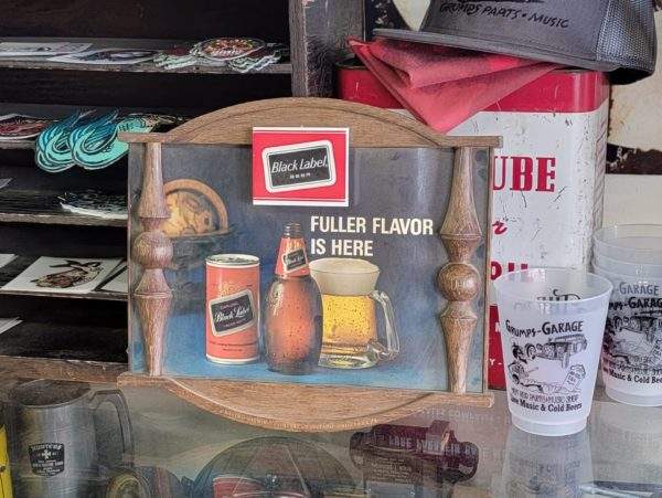 Black Label Beer Fuller Flavor Is Here Bar Sign