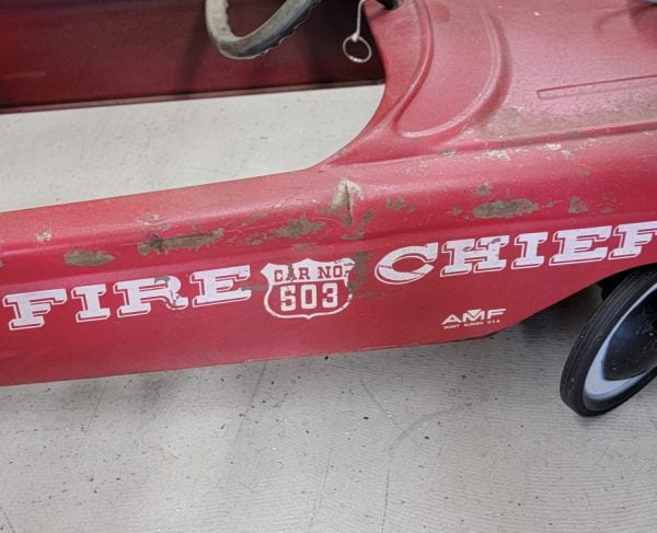 AMF Fire Chief Pedal Car, Original Dent