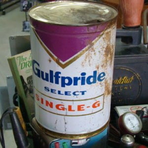 Gulfpride Select Single-G Motor Oil Can, Five Quart