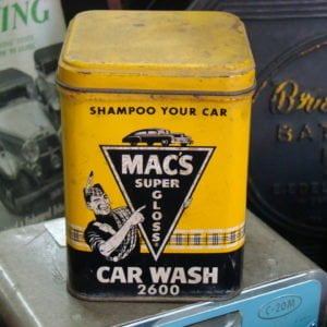 Mac's Super Gloss Car Wash Tin