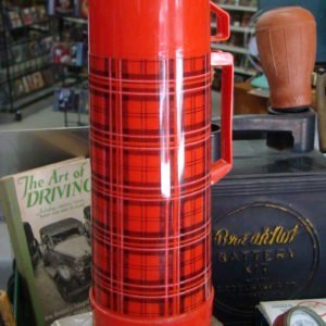 Aladdin Red, Black & White Plaid Thermos