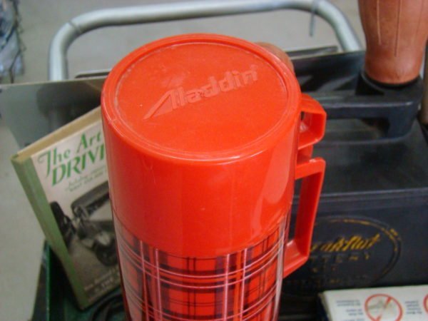 Aladdin Red, Black & White Plaid Thermos Cap