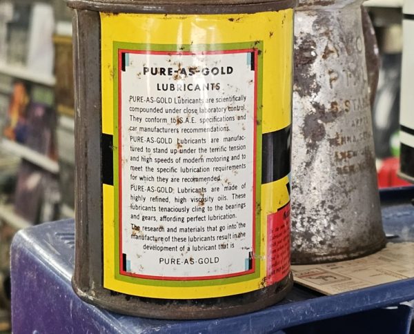 Pep Boys Pure As Gold Lubricant Can Left