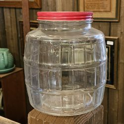 Kitchen Countertop Jar Red Lid