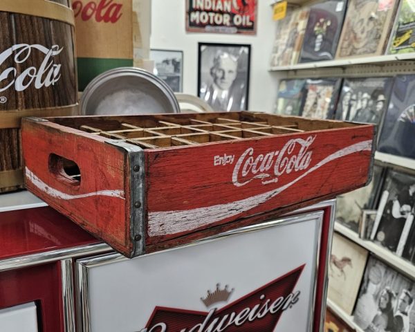 Enjoy Coca-Cola Wooden Crate Back & Side