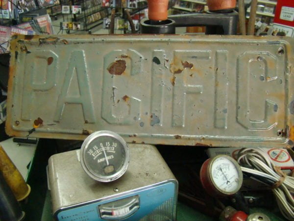 Pacific Oil Company Embossed Metal Sign