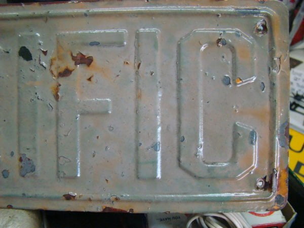 Pacific Oil Company Embossed Metal Sign Right