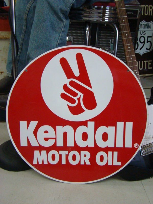 Double Sided Kendall Motor Oil Sign 2