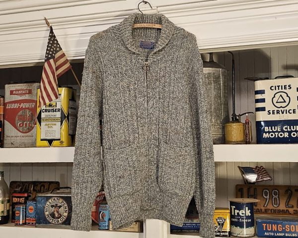 Pendleton Grey Cardigan Sweater, 1970s