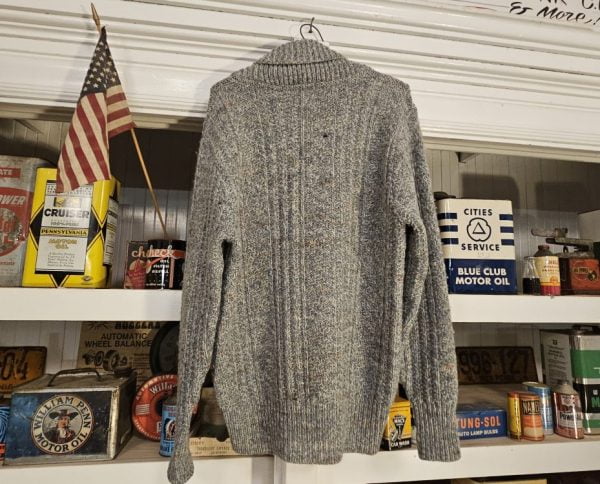 Pendleton Grey Cardigan Sweater, 1970s Back