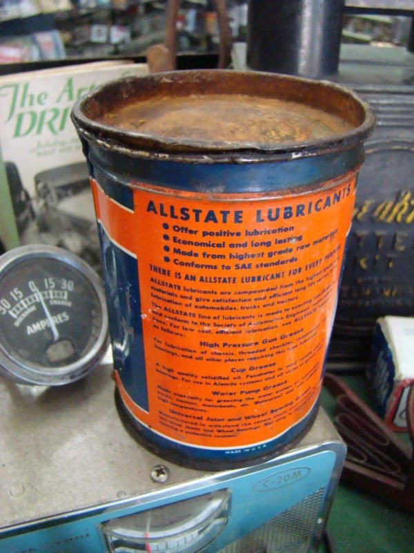 Allstate Premium Quality Lubricant Can Back