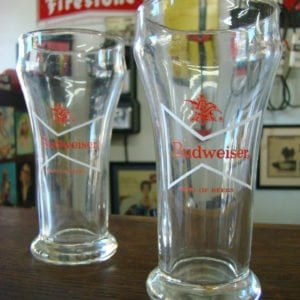 Budweiser King Of Beers Vintage Pilsner Glass, Set Of 2