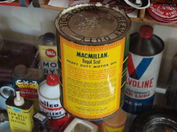 Macmillan Royal Scot Heavy Duty Motor Oil Can Back