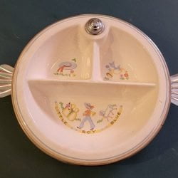 Little Boy Blue Child Warming Dish Plate