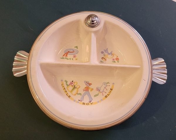 Little Boy Blue Child Warming Dish Plate