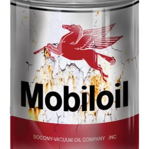 Vintage Mobiloil Motor Oil Can Aged Cutout