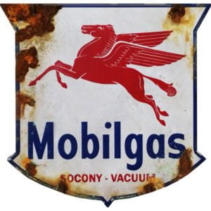 Mobilgas Shield Sign Aged