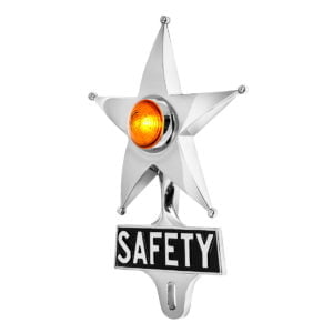 Safety Star License Plate Topper Amber Lit