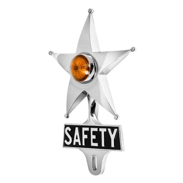 Safety Star License Plate Topper Amber